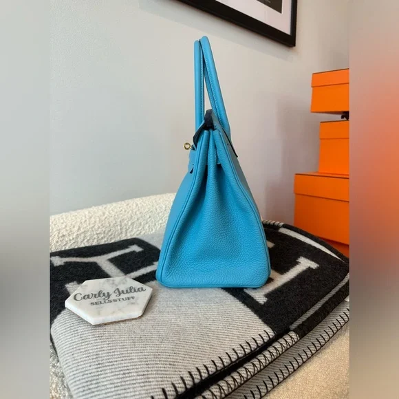 Hermes Birkin 30 Togo Blue de Nord GHW - Picture 3 of 12